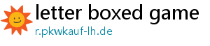 letter boxed game